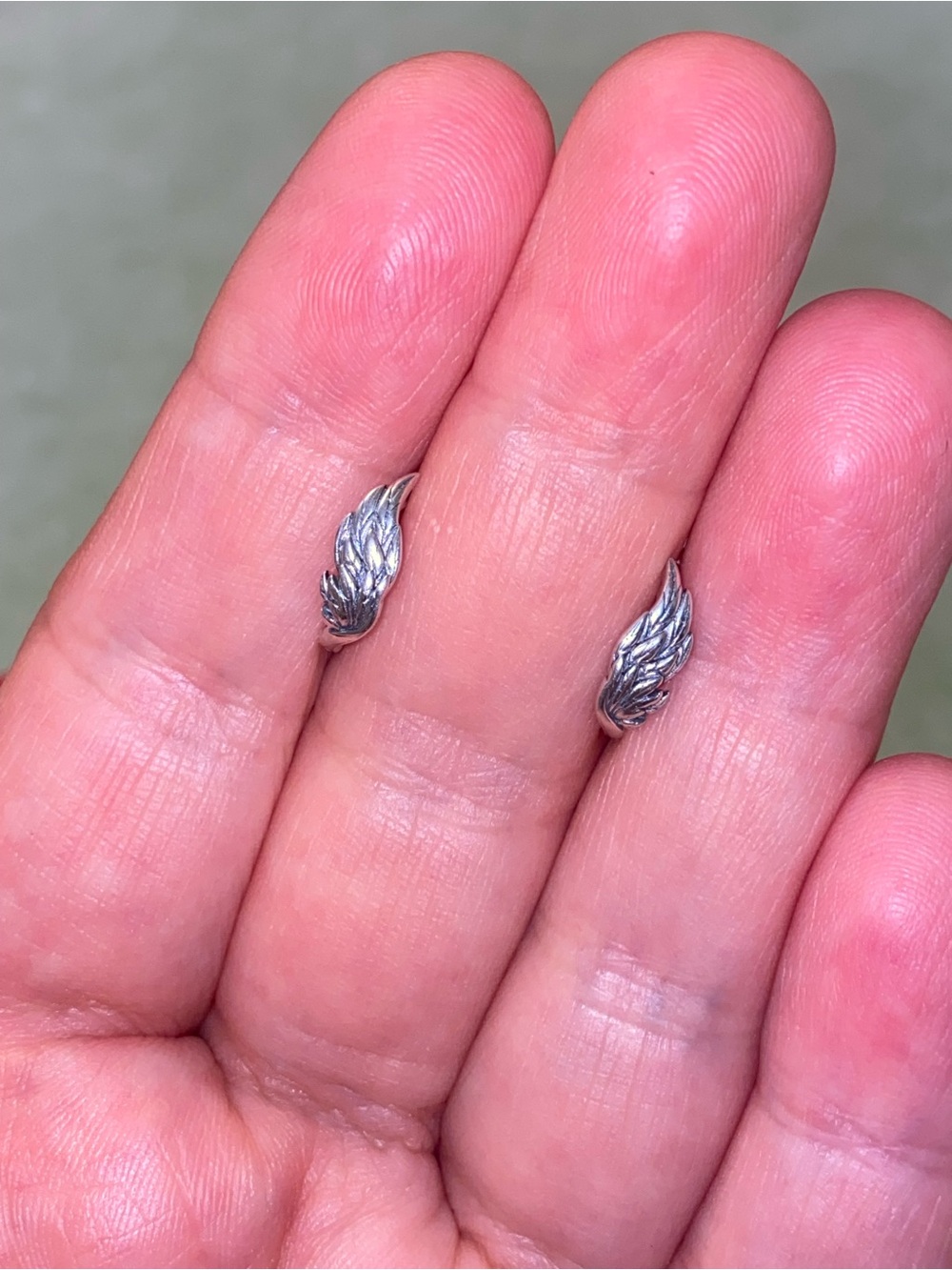 Sterling Silver Wing Huggies Earrings